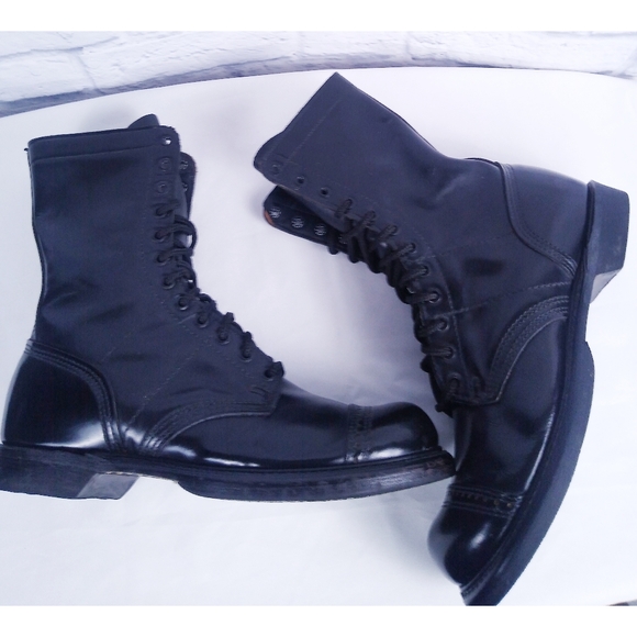 HH Double H Corcoran Paratrooper Black Leather Jump Boots Size 11 - Picture 2 of 9